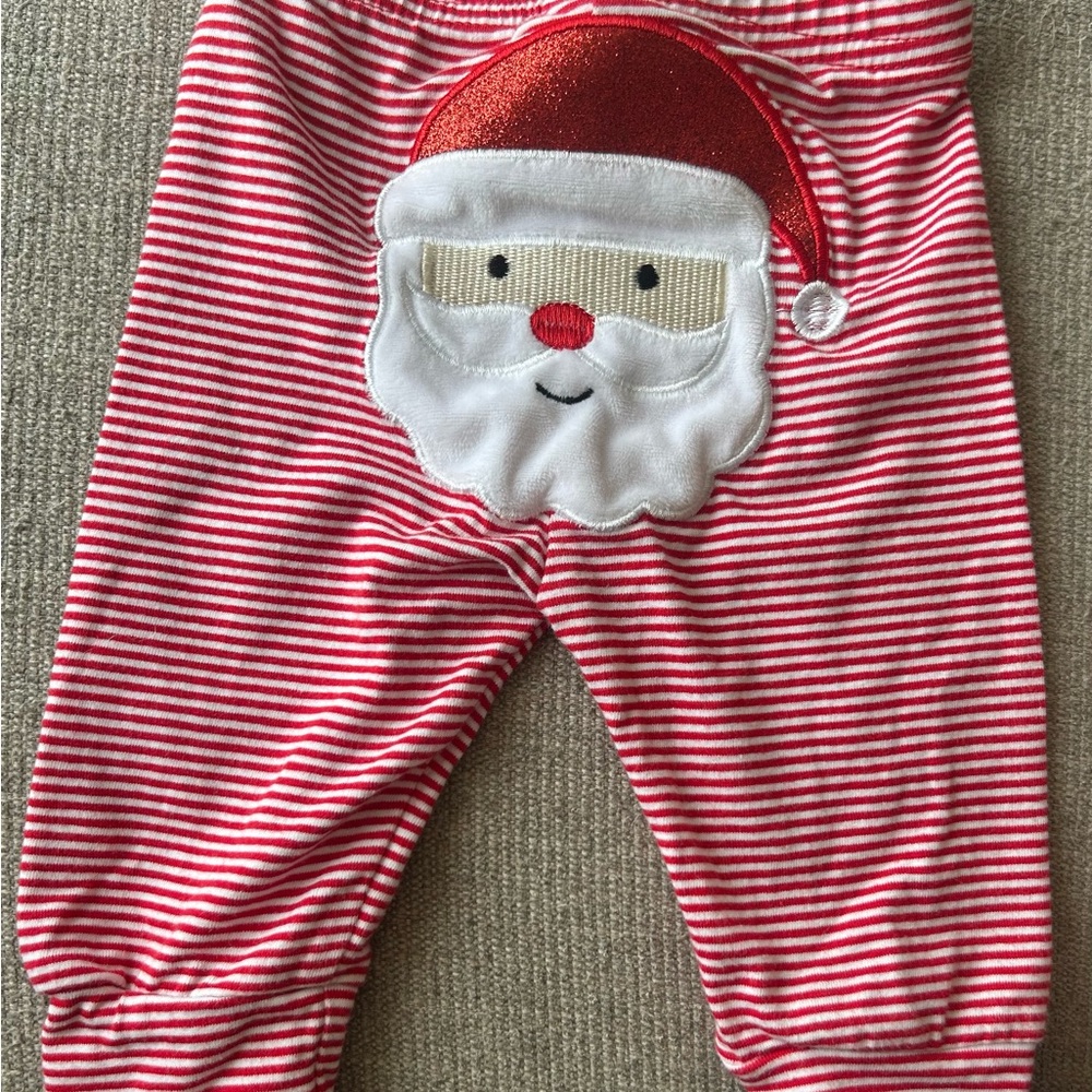 Red and White Striped Santa Baby Pants
